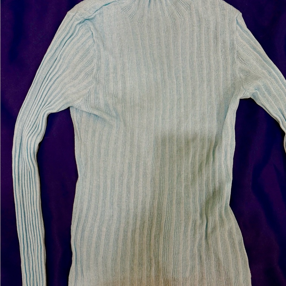 NAKD Light Blue Mock Neck Top